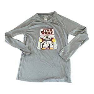 Run Disney 2017 Star‎ Wars Half 10K Marathon Long Shirt Medium Gray